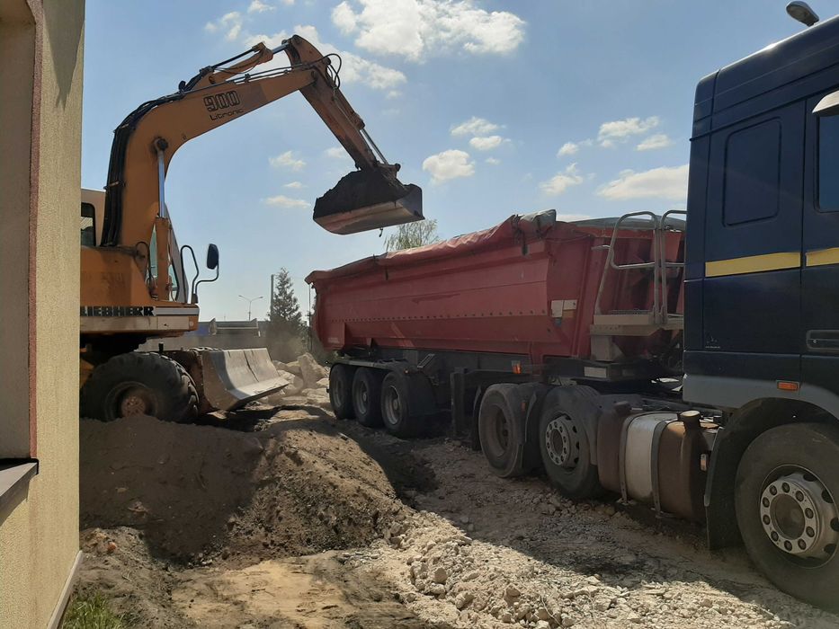 Usługi transportowe wywrotka wywrotkami wywrotki 6x4 8x6 PIACH PIASEK