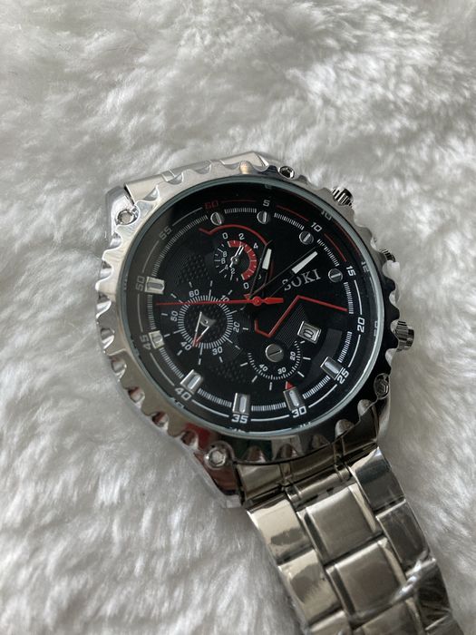 Relogio Soki Prateado Novo