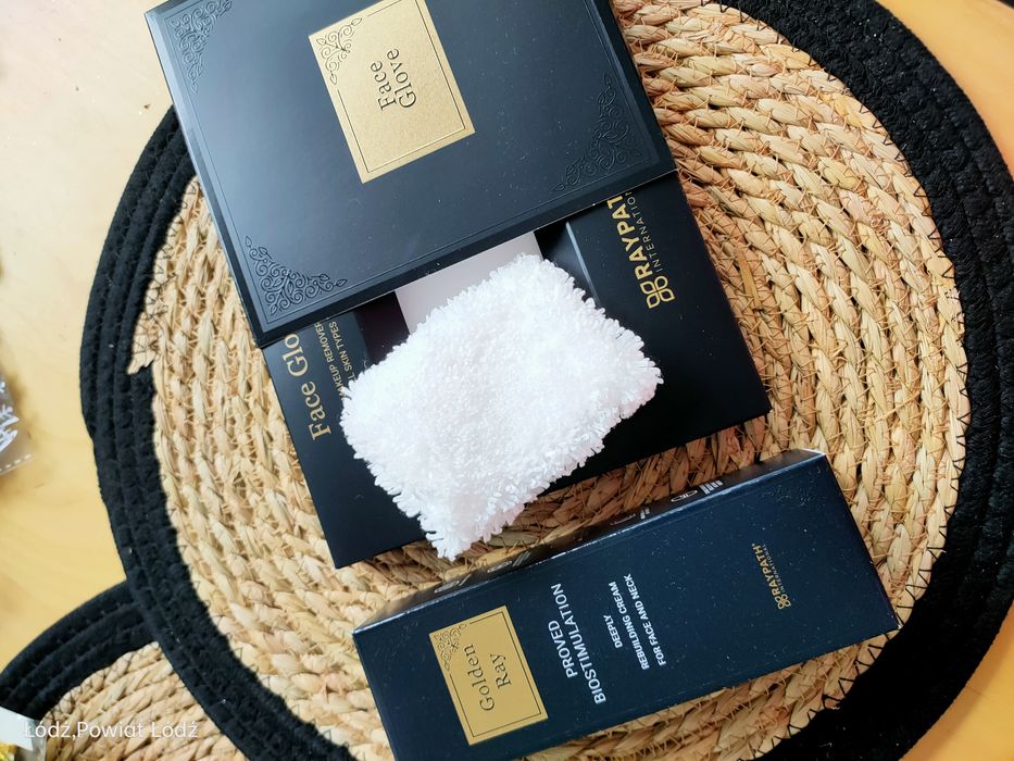 Rękawiczka face glove Raypath  plus kremowe serum do twarzy