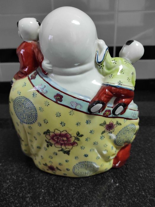 Buda com crianças estatueta arte orientak