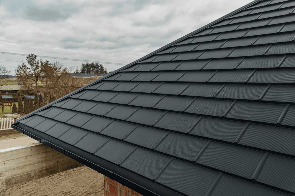 BLACHOTRAPEZ blachodachówka 1 modułowa KUGA MAT TK ral 7016 NOWOŚĆ