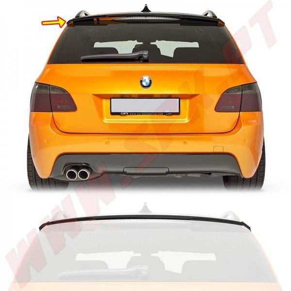 AILERON LÂMINA BMW E61 TOURING - Plástico Preto Brilhante