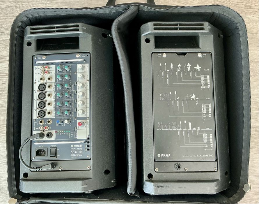 Yamaha StagePas 300 – 300W | Saco Original + Membranas Novas