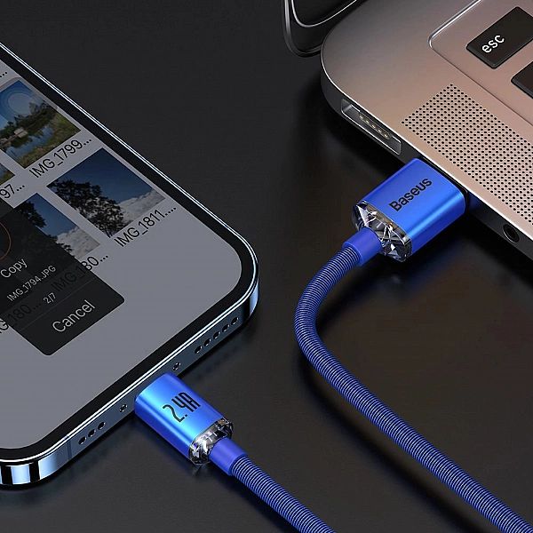 Baseus Crystal Shine Series kabel przewód USB do szybkiego ładowania i