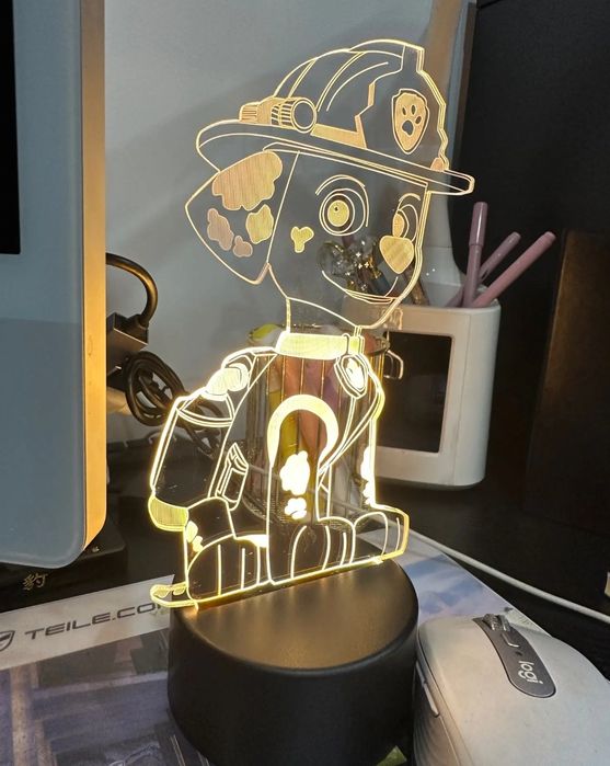 Светодиодная лампа ночник Маршал Щенячий патруль