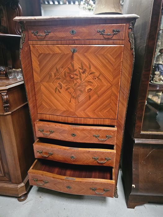 Barek bar  komoda intarsjowana okuwana #1490 Stylowy Węgrów