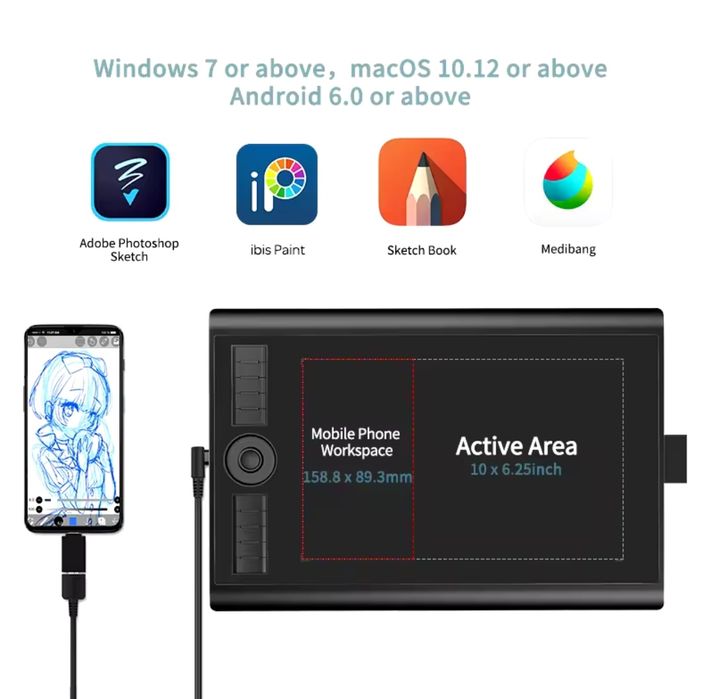 Tablet Gráfico GAOMON M10K Pro