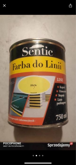 Farba do linii 750 ml żółta SENTIC
