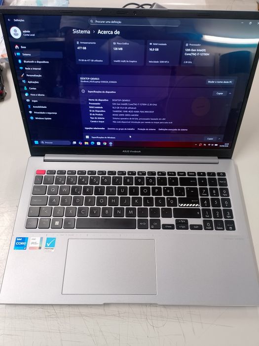 Troco asus vivobook k3502za
