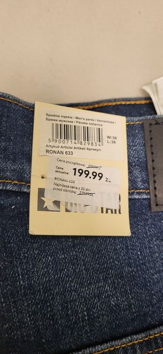 Jeans spodnie BIG STAR RONAN W36 L36