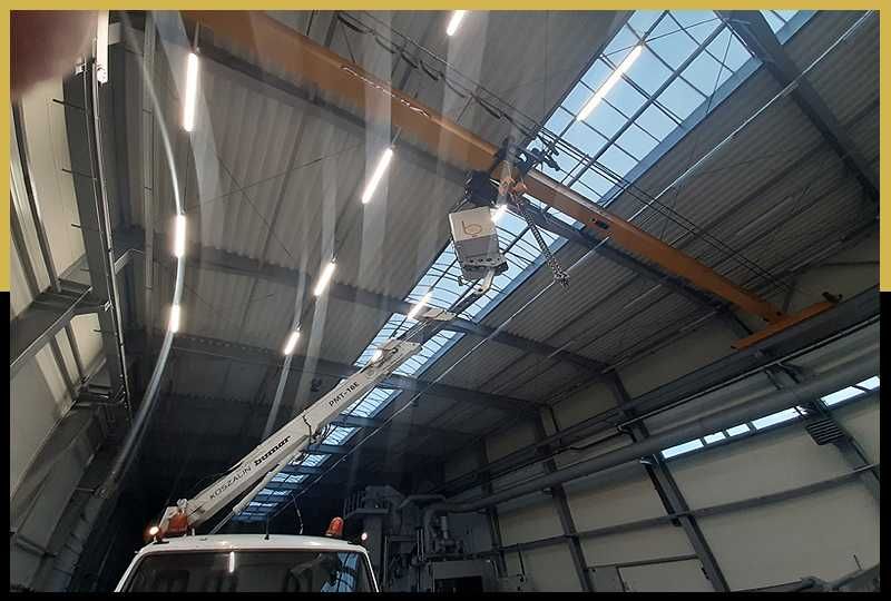 Usługi wysokościowe podnośnikiem koszowym 16m