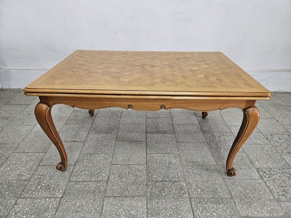 Ładny duży francuski stół ludwikowski  rozkładany /