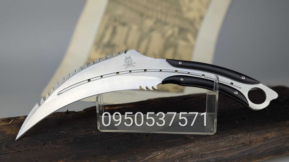 Нож тактический, Цільнометалевий ніж 33 см. Ніж-керамбіт