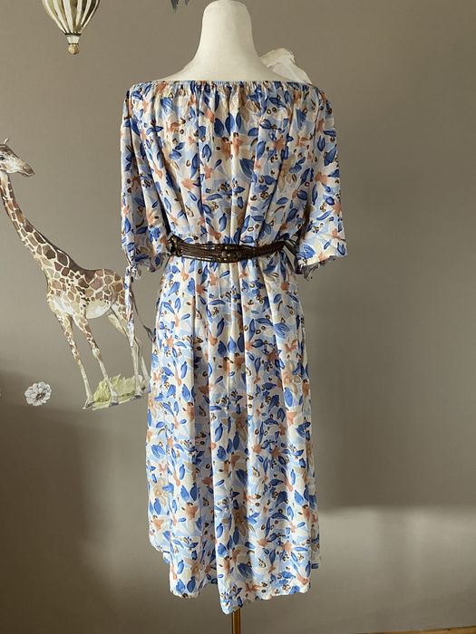 Letnia sukienka plus size 46/48 w kwiaty nowa bez metek