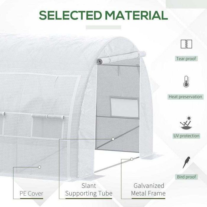 Estufa de Túnel 6x3x2 m – 12 Janelas