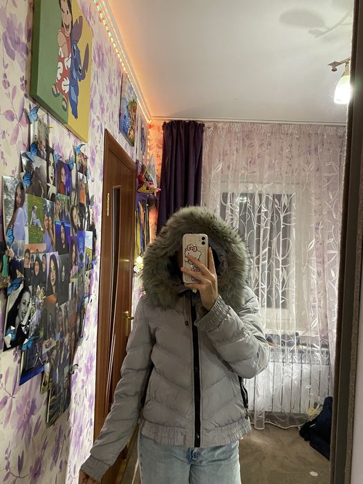 Куртка зима-весна-осінь, розмір M-L, колір сірий