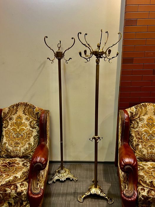 Вешалка напольная латунная старинная .Франция