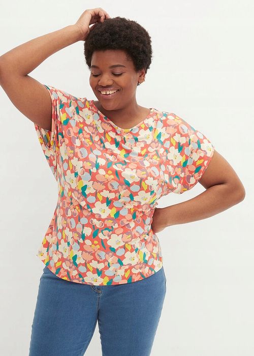 B.P.C bluzka we wzory z wiązaniem z wiskozy ^36/38