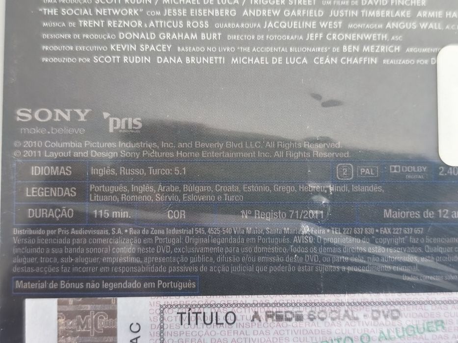 DVD A Rede Social