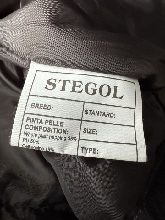 Stegol Stella & Drago męska kurtka skórzana bomberka skóra ekologiczna brązowa M