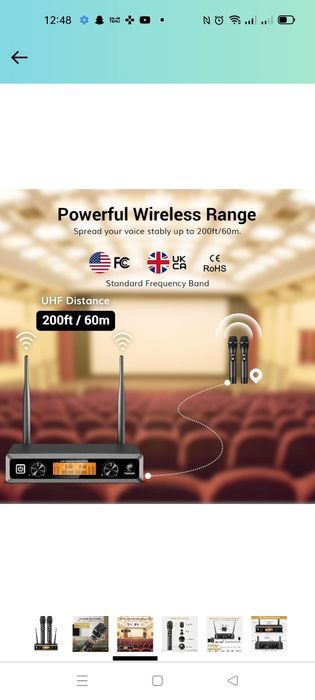 Tonor Bezprzewodowe mikrofony UHF