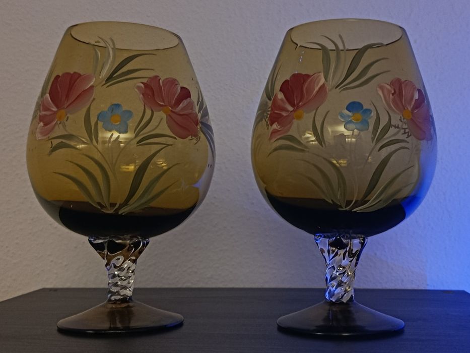 Conjunto de 2 Cálices Grandes dimensões pintados á mão