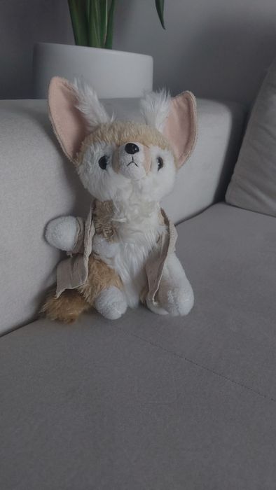 Maskotka Lisek biało-beżowy