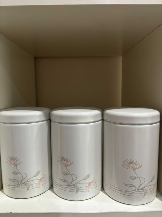 3 recipientes vintage para cozinha novos