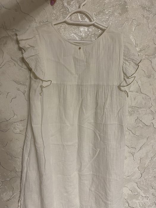 Жіноча біла сукня з мусліну плаття сарафан , для вагітної