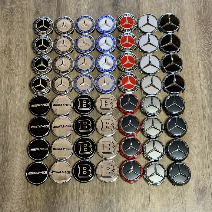 Ковпачки 75 мм. для дисків Mercedes-Benz центральні заглушки