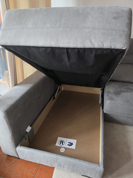 Sofá cinza chaise longues