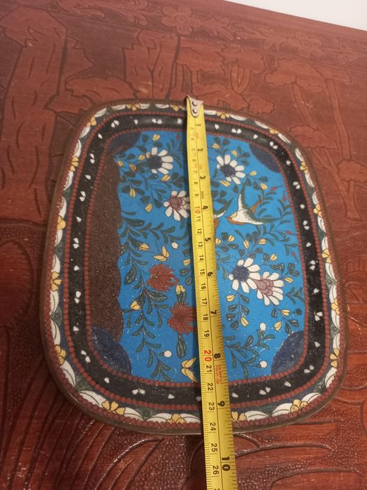 Bandeja cloisonné antiga