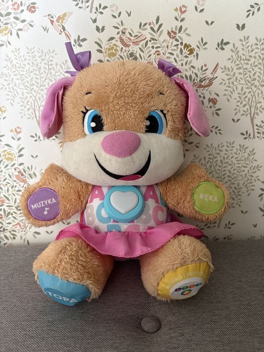 Fisher Price interaktywny piesek edukacyjny PL świeci i gra