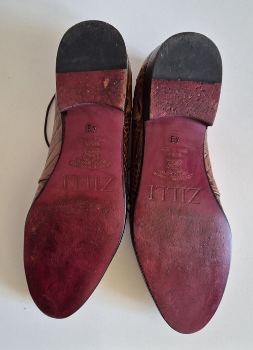 12400 zł w salonie ZILLI roz. 43 skóra naturalna całość HANDMADE Italy