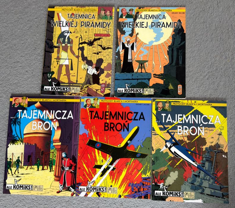 Przygody Blake'a i Mortimera - 5 tomów - Tajemnica Wielkiej Piramidy i Tajemnicza Broń - komiks