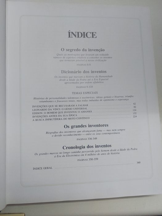 Livro a história dos eventos