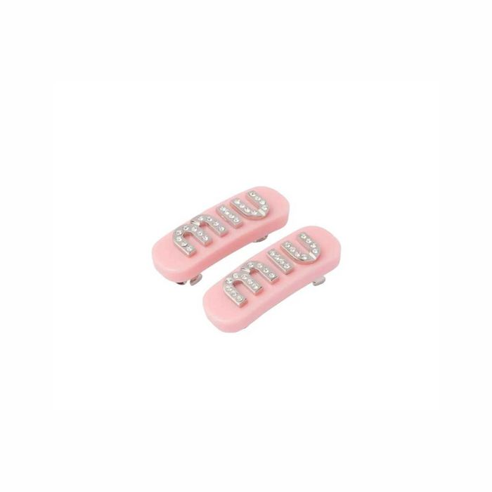Шпильки Miu Miu Plexiglas And Metal Hair Clips Pink