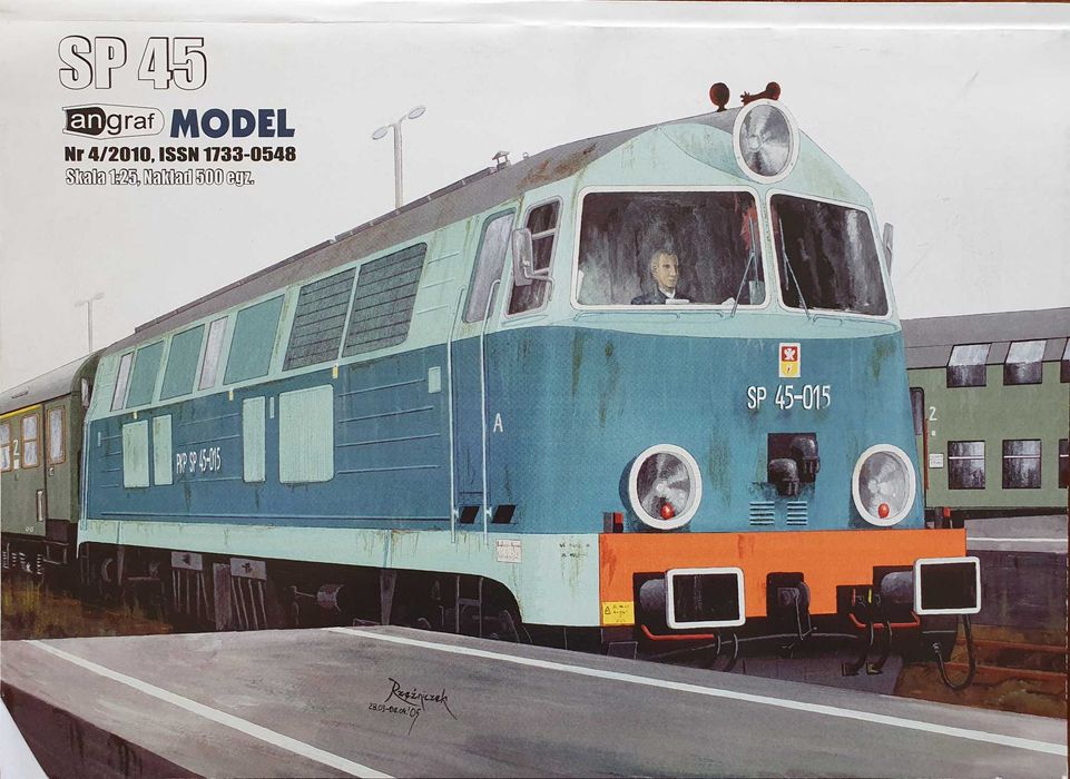 Angraf model kartonowy lokomotywy spalinowej SP-45 (1:25)