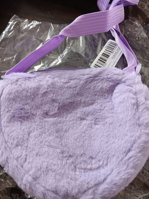 Bolsa de pelúcia unicórnio com alça regulável