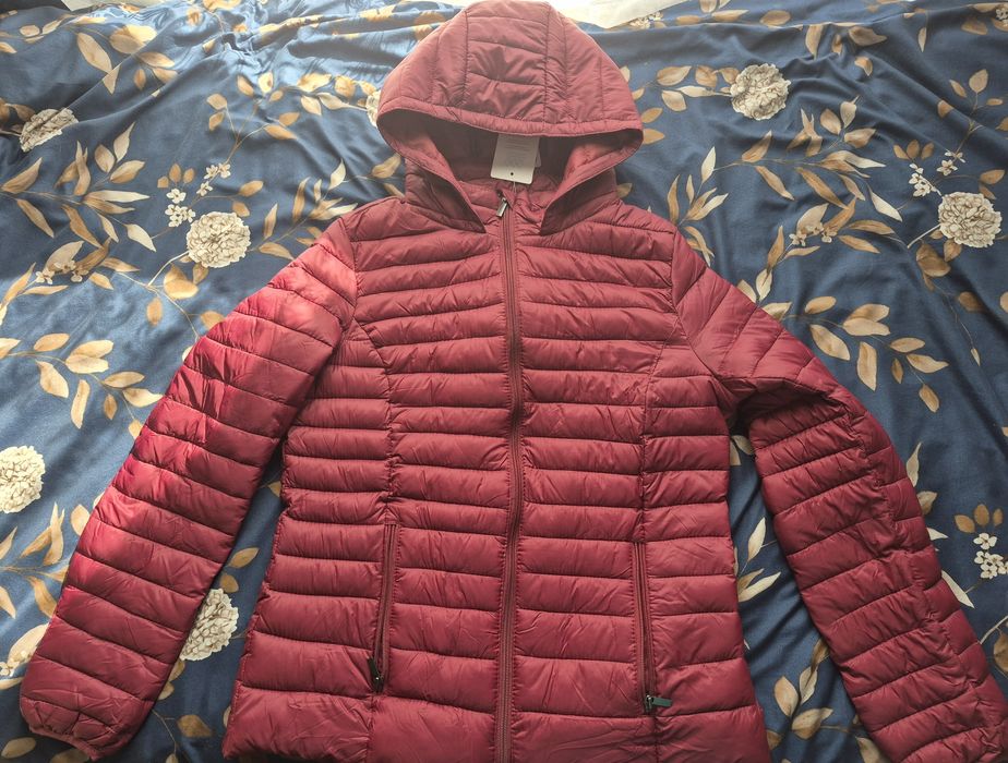 Bordowa damska kurtka wiosna XL