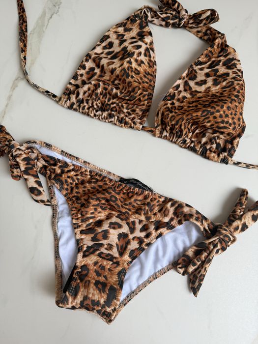 Strój kąpielowy dwuczęściowy w panterkę panterka