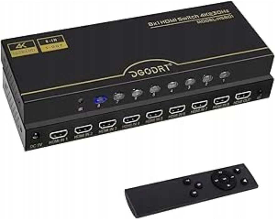Przełącznik HDMI 4K 30 Hz, przełącznik HDMI 8 portów, 8 w 1, FV 23%  I06