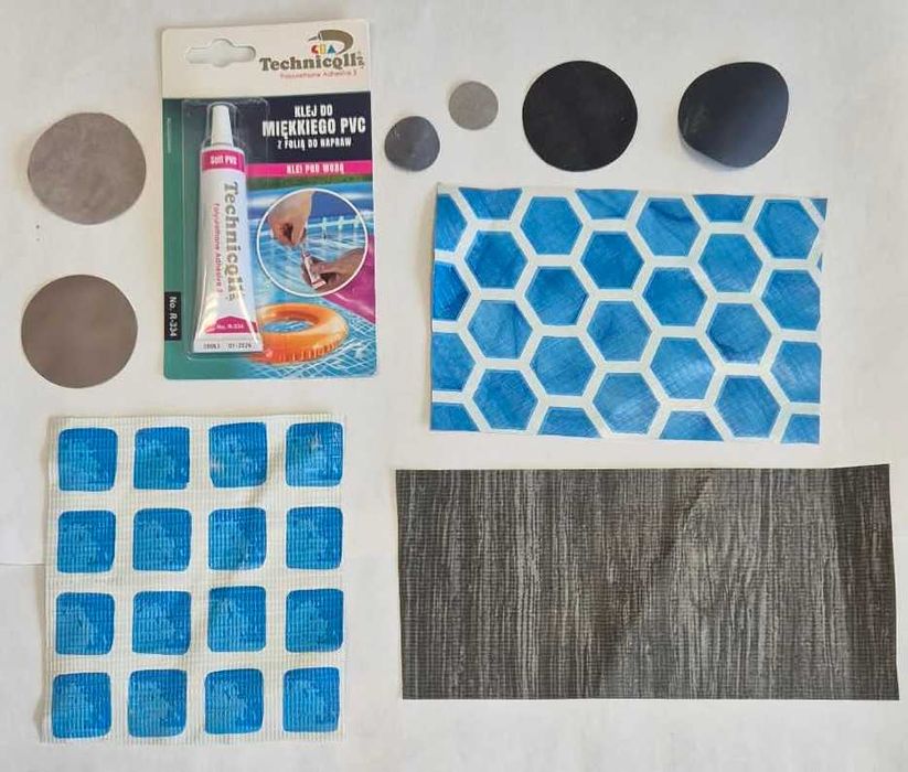 Zestaw Naprawczy Klej Łatki do Basen Ponton Materac Dmuchany