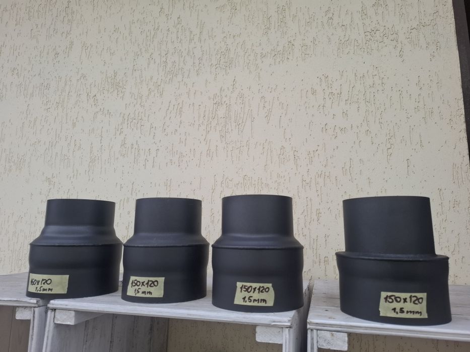 Перехідник (редукція),коліна,заглушки на трубу димоходу,труби димоходу