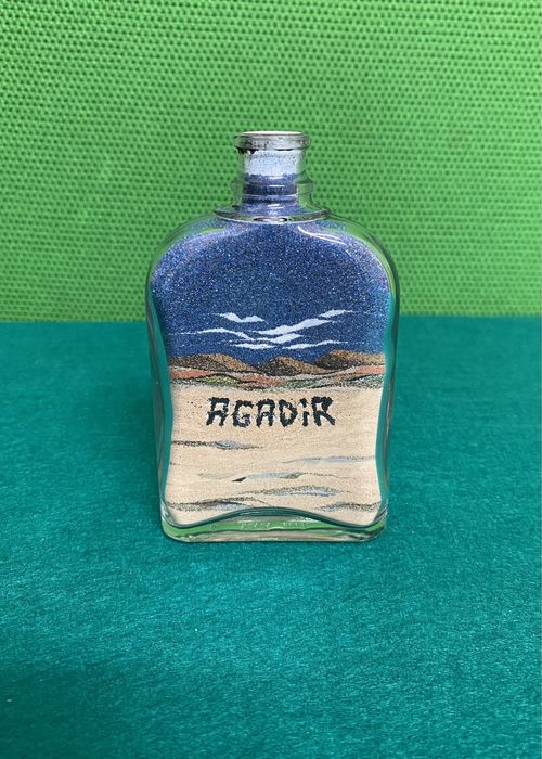 Frasco de areia decorativo