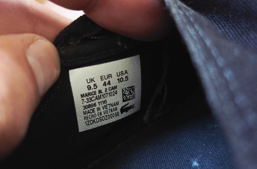 Buty Lacoste Marice bl 2 czarne - roz 44