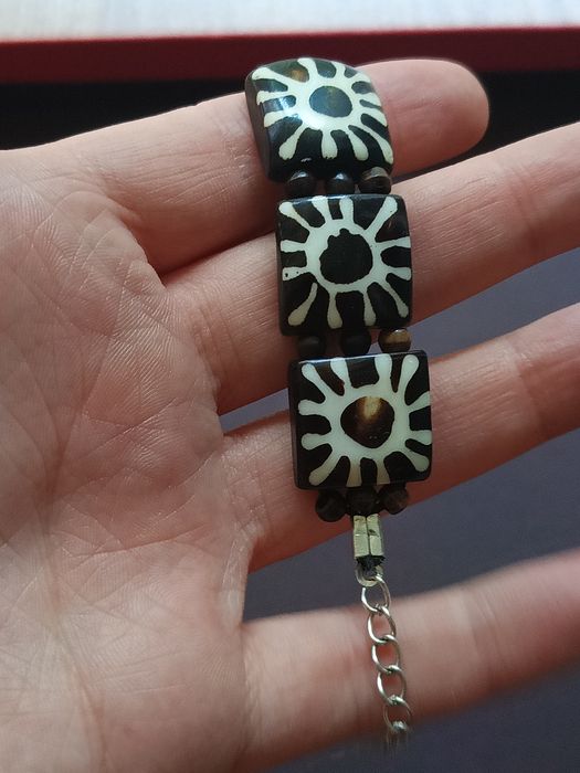 bransoletka boho hippie słońce koraliki retro