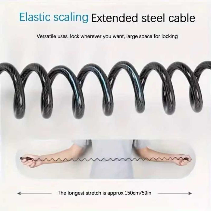 Cadeado Mota Bicicleta Moto com Senha Capacetes e Itens Valiosos NOVO