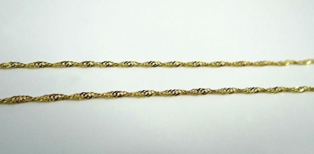 Złoty łańcuszek singapur p585 Komunia Chrzest 50cm