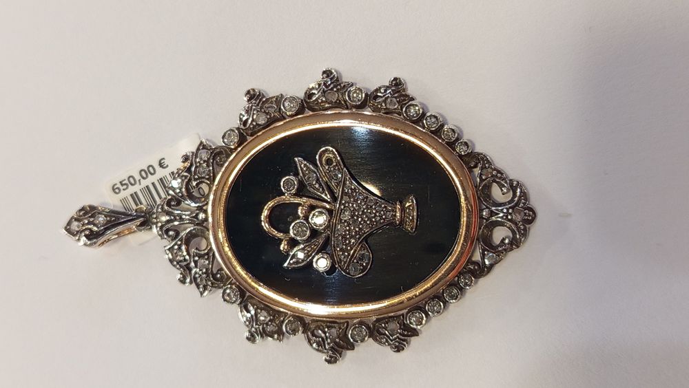 Medalha Antiga em ouro e prata